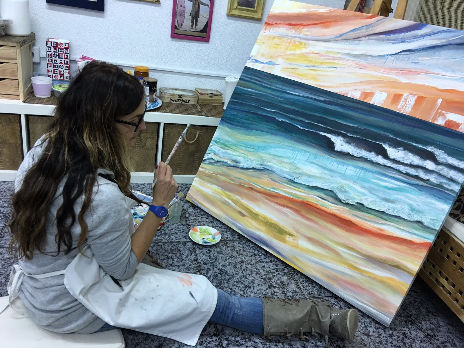 Detalle de las obras de Artesoceana en el estudio